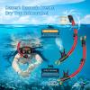 Adult Snorkel Set with Anti-Leak, Anti-Fog Tempered Glass Panoramic Mask, Dry Snorkel and Carrying Bag, Red view 3