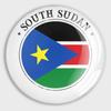 luckluccy South Sudan Flag Glass Refrigerator Magnets, 2 Pieces view 1