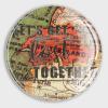 luckluccy Let's Get Lost Together Glass Refrigerator Magnets view 1