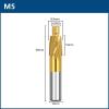 Pangyoo M3–M16 HSS Countersink End Mill, TiN-Coated 4-Flute Pilot Slot Cutter (M5) view 2