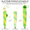 Cabilock Reusable Silicone Popsicle Molds with Lids, 12-Piece Ice Pop Mold Set view 4