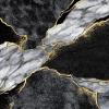 Black and Gold Marble Area Rug, Soft Nonslip, 80 x 150 cm view 2