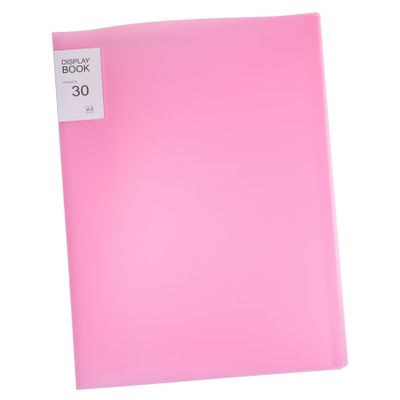 A3 Art Portfolio for Artwork and Newspapers with PP Sleeves, Pink