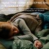 Highdi Sleeping Bag Liner with Pillow Pocket, Lightweight Summer Travel Sleeping Bag, Forest, 180 x 210 cm view 4