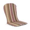 PATIO Low-Back Chair Cushion 89 x 44 cm, Brown Striped Reversible Cushion with Ties view 1