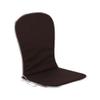 PATIO Low-Back Chair Cushion 89 x 44 cm, Brown Striped Reversible Cushion with Ties view 2