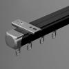 70–600 cm Heavy-Duty Curtain Track, 2 mm Aluminum, Wall/Ceiling Mount (Black, Ceiling, 0.7 m) view 1