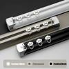 70–600 cm Heavy-Duty Curtain Track, 2 mm Aluminum, Wall/Ceiling Mount (Black, Ceiling, 0.7 m) view 4