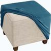 Square Ottoman Cover, Stretch Velvet Slipcover, Color #10, 35 x 35 cm / 14 in view 1