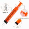 Gufastoe 40-Pack 10 mL Syringes with Caps for Industrial Use or Animal Feed, Orange view 2