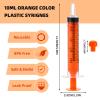 Gufastoe 40-Pack 10 mL Syringes with Caps for Industrial Use or Animal Feed, Orange view 3