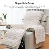 Beige T-Shaped Recliner Cover for Single Sofas and Chaise Lounges view 2