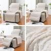 Beige T-Shaped Recliner Cover for Single Sofas and Chaise Lounges view 3