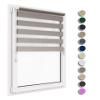 Stylo Day & Night Roller Blind, No Drilling, Universal Mechanism, Easy Installation, Semi-Transparent Blackout Blind, 65 x 220 cm, Mocha view 2