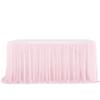CEMELI 4–9 ft x 77 cm 1-Layer White and Green Mesh Fluffy Tutu Tulle Chiffon Table Skirt view 1