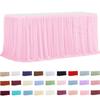 CEMELI 4–9 ft x 77 cm 1-Layer White and Green Mesh Fluffy Tutu Tulle Chiffon Table Skirt view 3