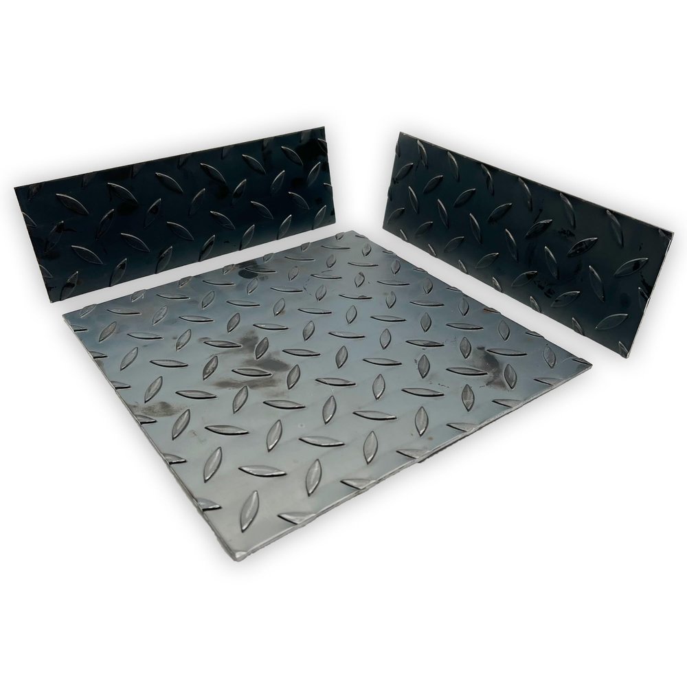 3 mm Steel Diamond Plate, Cut to Size 150 x 600 mm