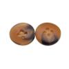 Large Horn-Imitation Resin Buttons, Brown, 15 mm, 30 pcs view 1