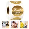 Gold Thank You Stickers, 500-Piece Roll of Paper Sealing Labels view 2