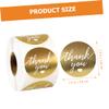 Gold Thank You Stickers, 500-Piece Roll of Paper Sealing Labels view 3