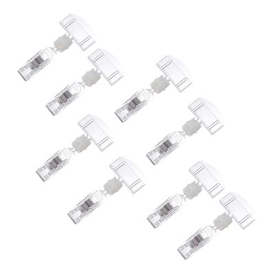 Acrylic Sign Holders, 8-Pack, Rotating Price Tag Clips