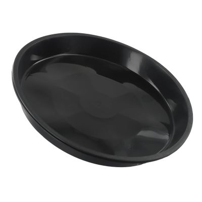 2-Pack Round Succulent Plant Trays, 7-Inch, Black