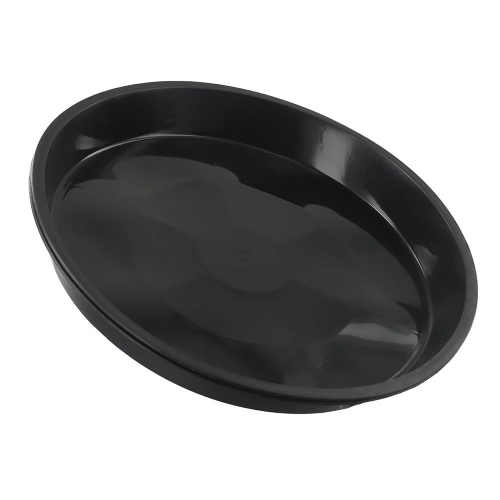 2-Pack Round Succulent Plant Trays, 7-Inch, Black