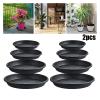 2-Pack Round Succulent Plant Trays, 7-Inch, Black view 3