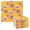 FRODOTGV Dish Towels with “Awesome Evil Eyes” Print, Yellow, Microfiber, Set of 6 view 1