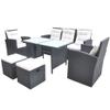 Hommdiy 6-Piece Poly Rattan Garden Furniture Set view 2