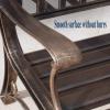 GAMAK Metal Garden Bench, 3-Seat, Red Copper view 4