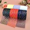 6 cm x 25 Yards Heart Tulle Ribbon for Valentine’s Day Gift Wrapping, DIY Crafts, Sewing, Hair Clips and Girls’ Hair Accessories view 2