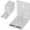 KOTARBAU Angle Connectors 130 x 130 x 100 mm, Ribbed Metal, 12-Pack view 1