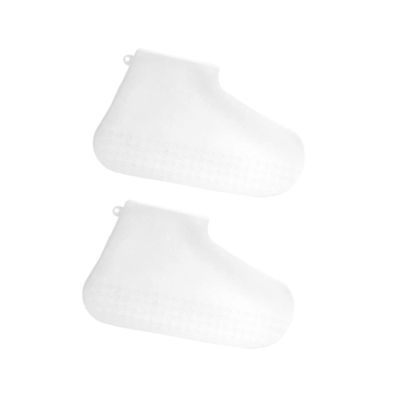 Milisten Silicone Shoe Covers, L, White, Non-Slip with Special Sole for Rain