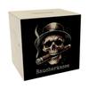speecheese Wooden Savings Box, Smoker's Fund with Skull and Cigar view 1