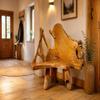 Windalf Teak Root Wood Bench, 134 cm, Handmade view 2