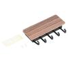 Qcwwy Wall-Mounted Key Holder with Mail Holder, 18.3 x 9.4 cm, Elegant and Practical, for Living Room, Study, and Office (BROWN) view 2