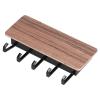 Qcwwy Wall-Mounted Key Holder with Mail Holder, 18.3 x 9.4 cm, Elegant and Practical, for Living Room, Study, and Office (BROWN) view 3