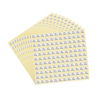 QUARKZMAN 45-Sheet QC PASSED Stickers, 13 mm Self-Adhesive Round, White