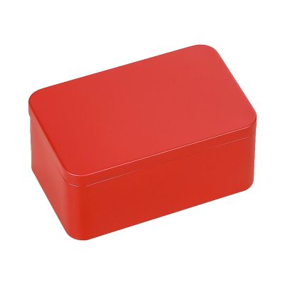 rongweiwang Square Metal Tea Tin, Red