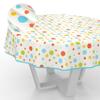 ANRO Washable Oilcloth Tablecloth, Round, 100 cm, Hemmed, for Indoor & Outdoor Use view 1