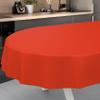 ANRO Red Oval Oilcloth Tablecloth 180 x 140 cm view 1