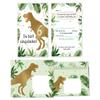 12 Dinosaur Invitation Cards for a Boy's 6th Birthday with Envelopes, Party Bags, Stickers and Mini Notebooks view 2