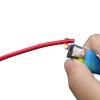 2 m High-Temperature Braided Fiberglass Silicone Copper Wire, Blue, 0.75 mm² view 2