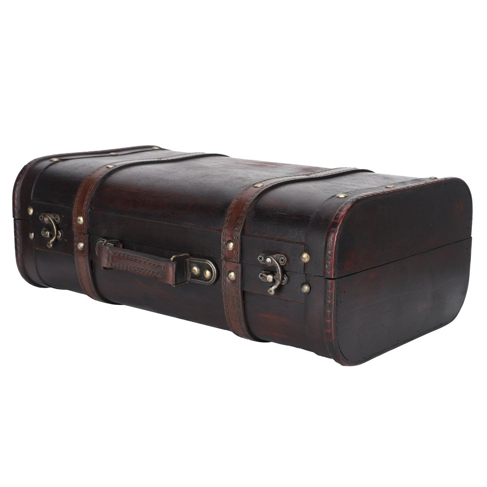 Syrisora Portable Vintage Wooden Suitcase