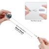 Retractable Badge Holder with 360° Rotating Alligator Clip and Key Ring, Floating African Elephant view 3