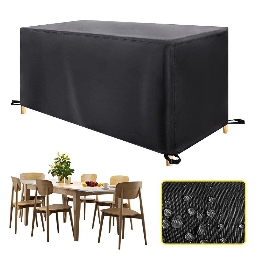 Zhadongli Art Heavy-Duty 420D Oxford Fabric Outdoor Furniture Cover, Black, 280 × 205 × 85 cm