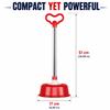 LEDSone Sink Plunger for Kitchen Sinks, Toilets, Showers, Floors, Drains and Pipes, with Durable Rubber Cup, Stainless Steel Tube and PVC Handle view 2