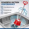LEDSone Sink Plunger for Kitchen Sinks, Toilets, Showers, Floors, Drains and Pipes, with Durable Rubber Cup, Stainless Steel Tube and PVC Handle view 4