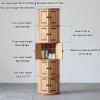 GLMGBP Octagonal Rotating Shoe Rack, 4-Tier, 129 cm view 4